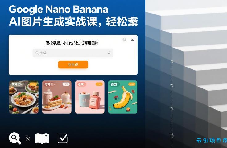 Google Nano Banana AI图片生成实战课，轻松掌握，小白也能生成商用图片-云创项目库