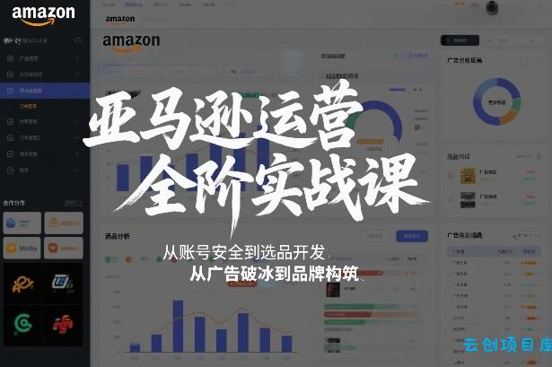 亚马逊运营全阶实战课，从账号安全到选品开发，从广告破冰到品牌构筑(更新2026)-云创项目库