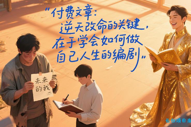 付费文章：逆天改命的关键，在于学会如何做自己人生的编剧-云创项目库