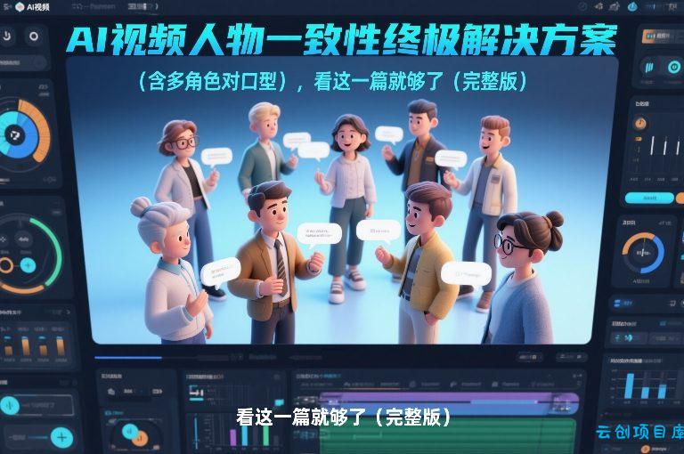 AI视频人物一致性终极解决方案(含多角色对口型)，看这一篇就够了(完整版)-云创项目库