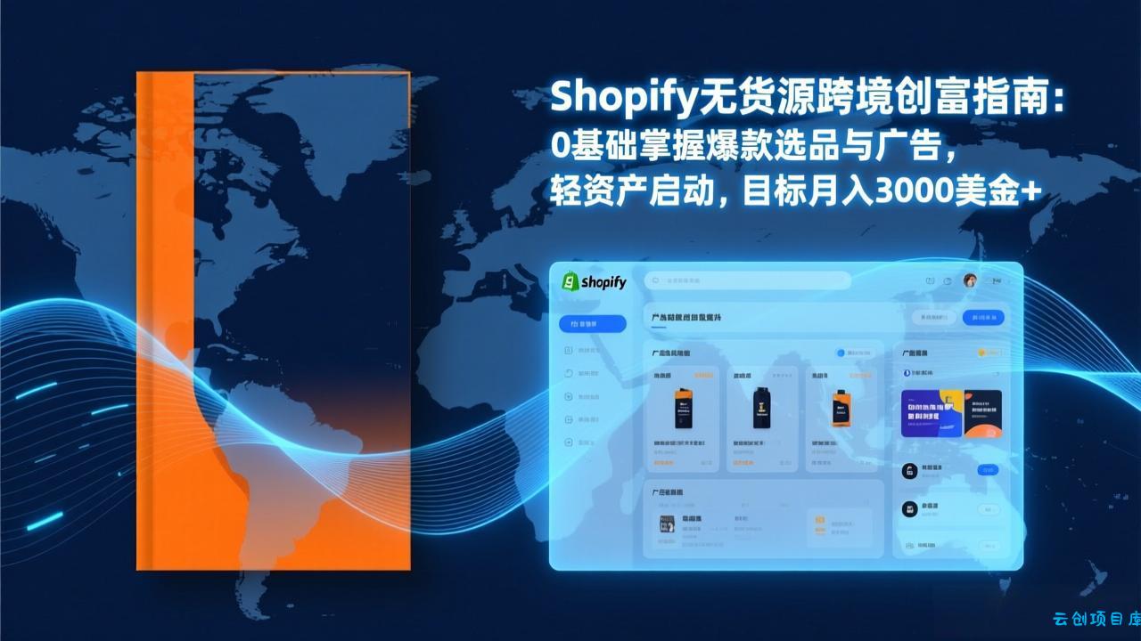 Shopify爆款打法实战：从选品到广告投放，复制爆款模型，驱动独立站月销售额破万刀-云创项目库