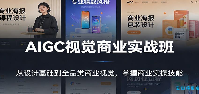 AIGC视觉商业实战班：从设计基础到全品类商业视觉，掌握商业实操技能-云创项目库