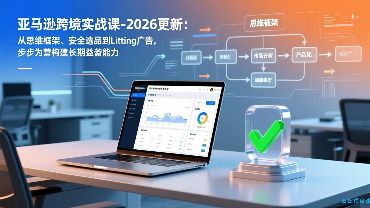 亚马逊跨境实战课-2026更新：从思维框架、安全选品到Listing广告，步步为营构建长期盈利能力-云创项目库