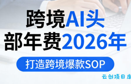 跨境AI头部年费2026年，打造跨境爆款SOP-云创项目库