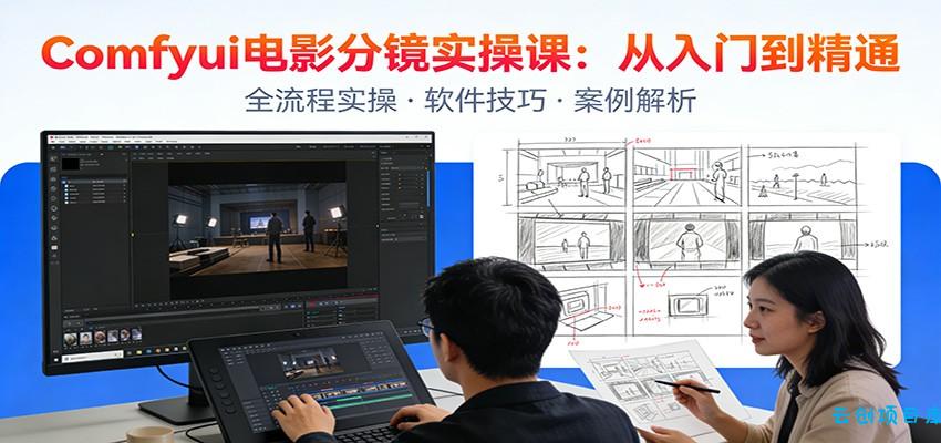 ComfyUI电影分镜实操课：分镜一致性，全流程AI视频制作，零基础也能做专业分镜-云创项目库