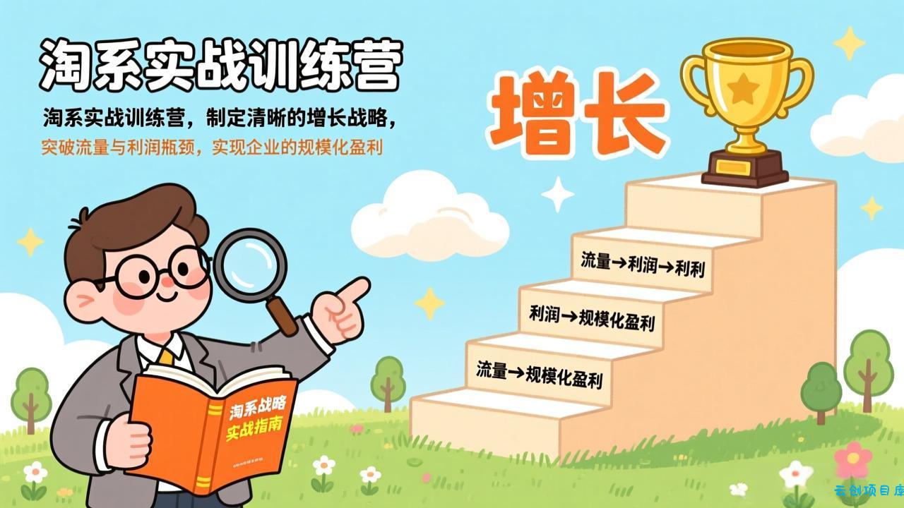 淘系实战训练营，制定清晰的增长战略，突破流量与利润瓶颈，实现企业的规模化盈利-云创项目库