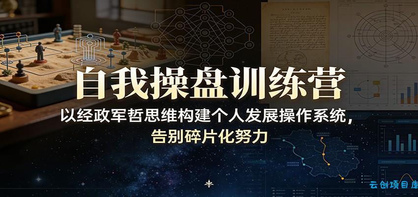 自我操盘训练营：以经政军哲思维构建个人发展操作系统，告别碎片化努力-云创项目库