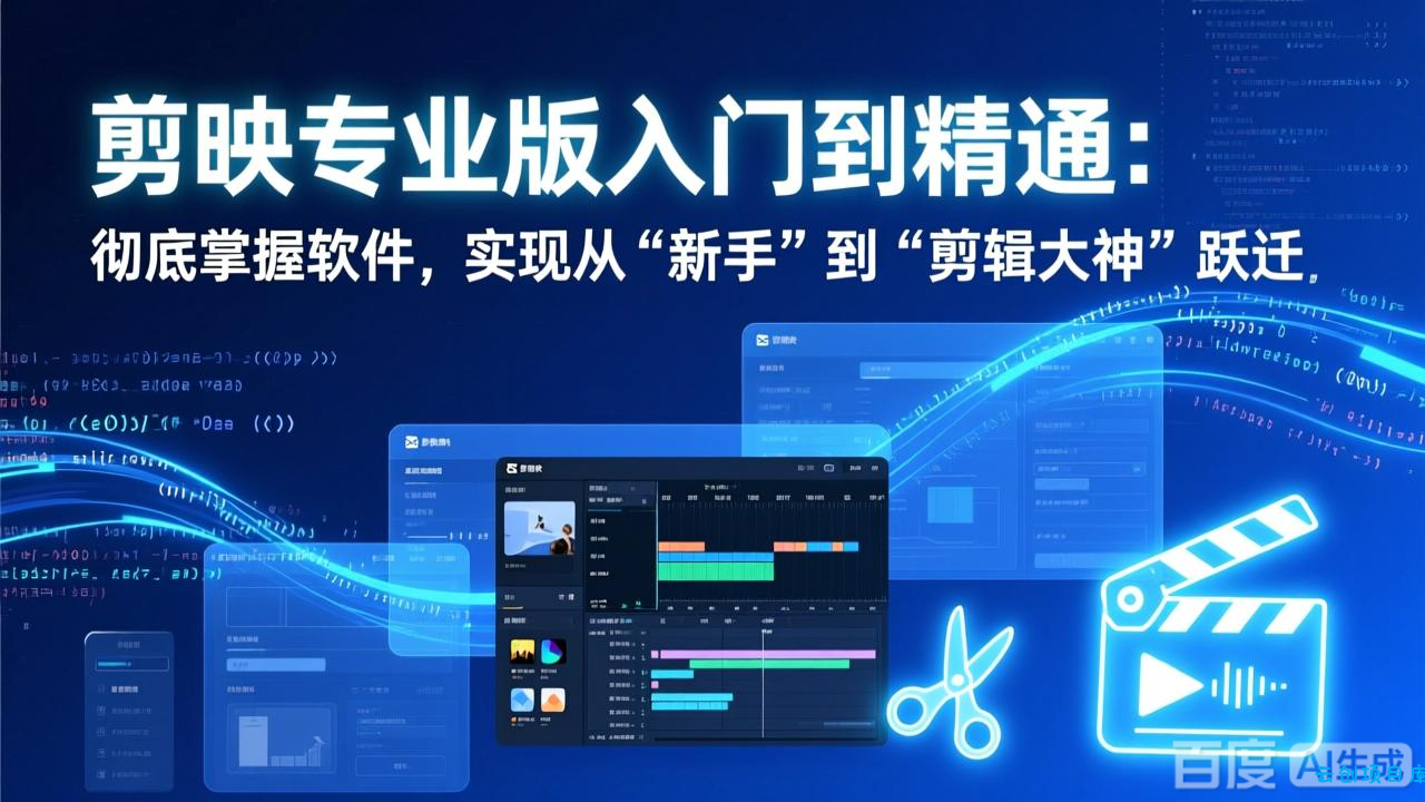 剪映专业版入门到精通：彻底掌握软件，实现从“新手”到“剪辑大神”跃迁-云创项目库