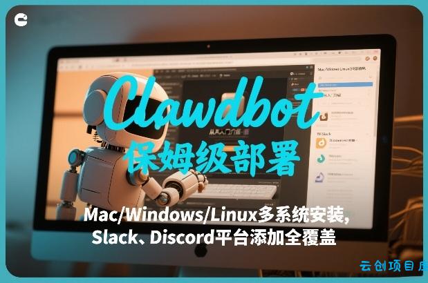Clawdbot保姆级部署，从入门介绍、Mac/Windows/Linux多系统安装，到Slack、Discord平台添加全覆盖-云创项目库