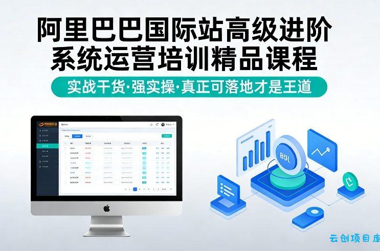 阿里巴巴国际站高级进阶系统运营培训精品课程，实战干货，强实操，真正可落地才是王道-云创项目库