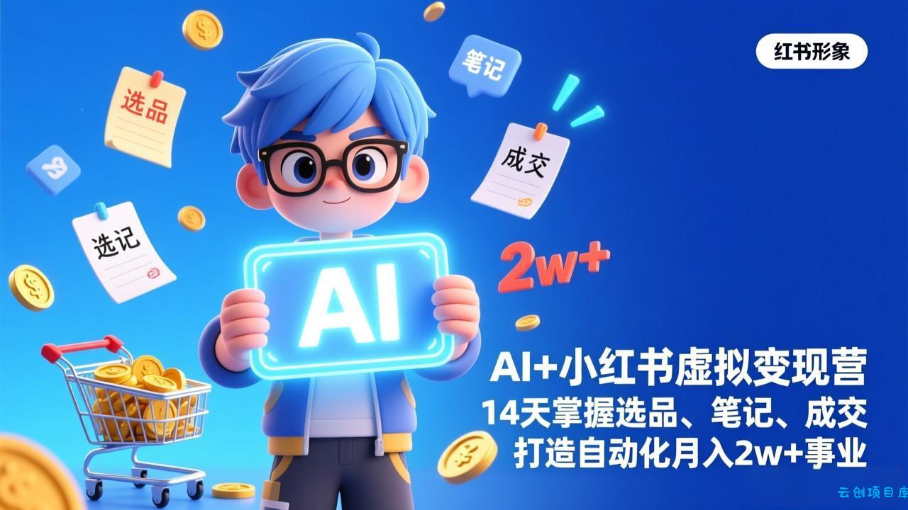 AI+小红书虚拟变现营(完结-云创项目库