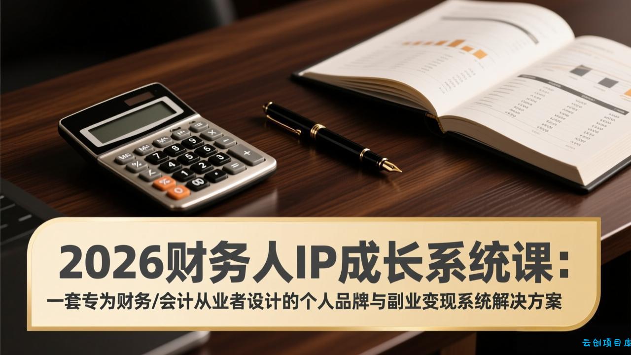 2026财务人IP成长系统课：一套专为财务/会计从业者设计的个人品牌与副业变现系统解决方案-云创项目库