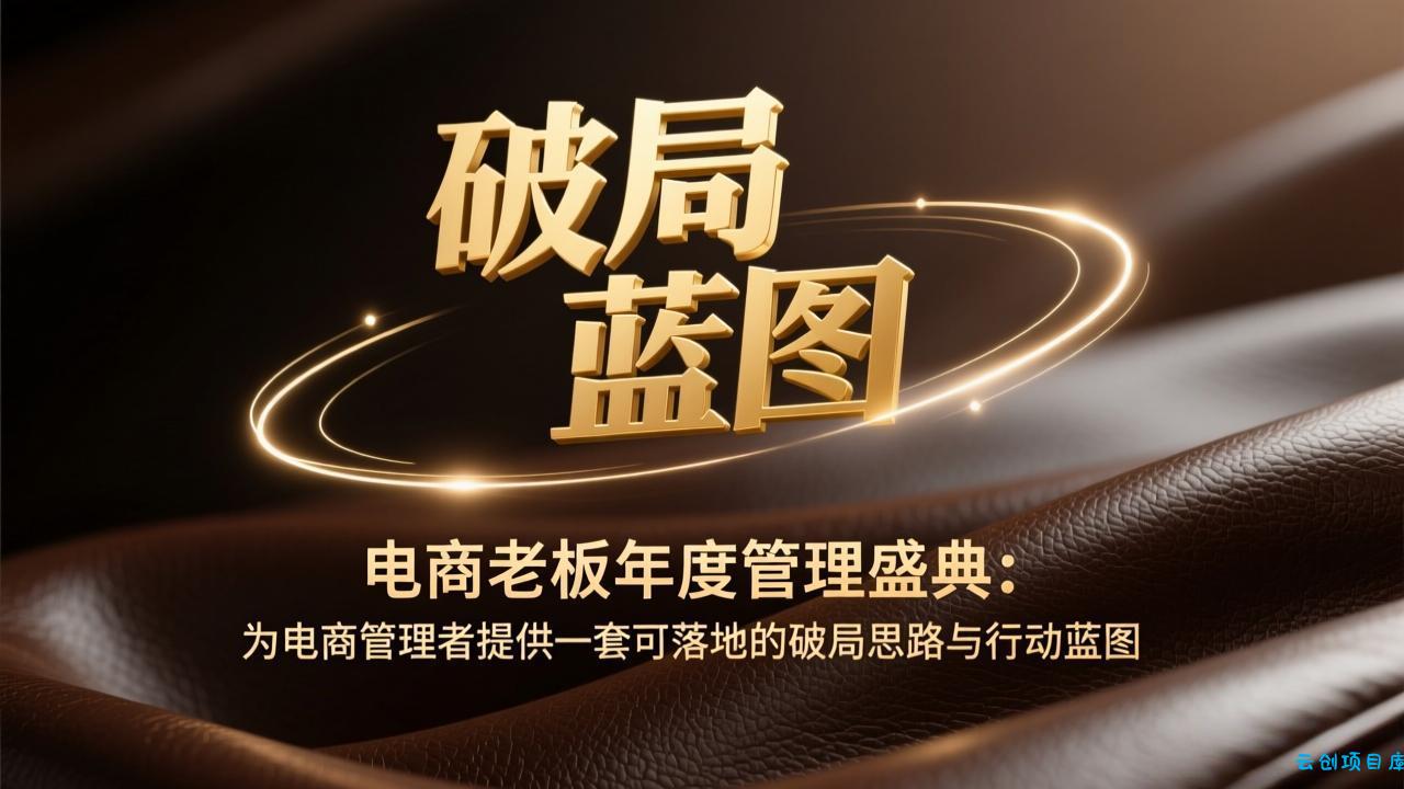电商老板年度管理盛典：为电商管理者提供一套可落地的破局思路与行动蓝图-云创项目库