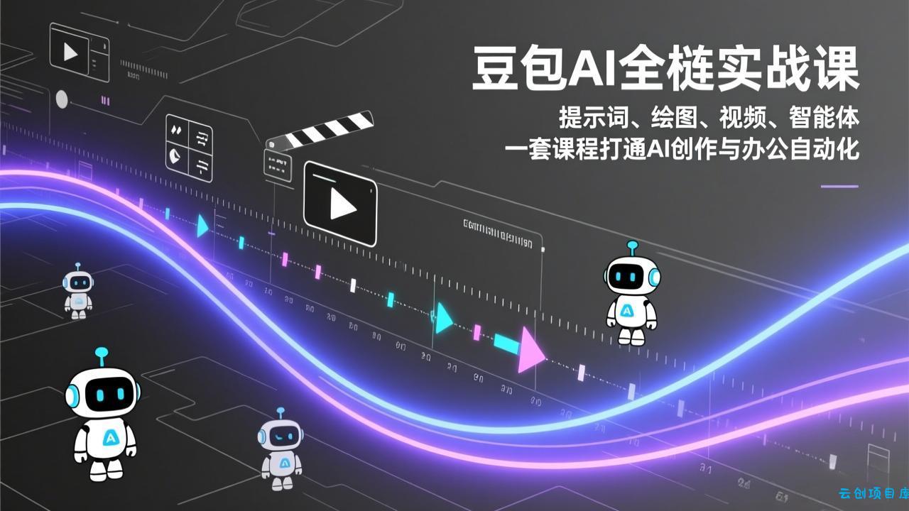 豆包AI全栈实战课：提示词、绘图、视频、智能体，一套课程打通AI创作与办公自动化-云创项目库