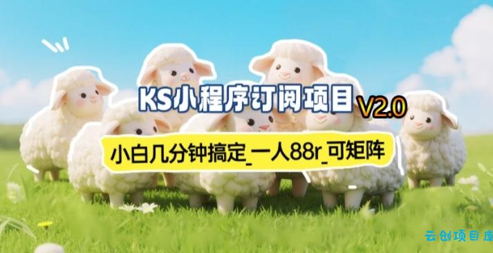 【新一期】小程序订阅_小白几分钟70-80r，可矩阵(已测到账)-云创项目库