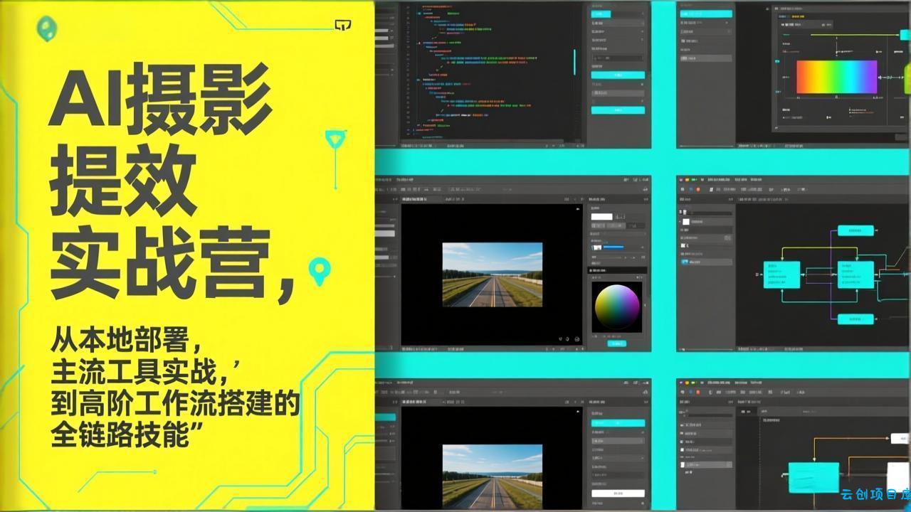 AI+摄影提效实战营，从本地部署，主流工具实战，到高阶工作流搭建的全链路技能-云创项目库