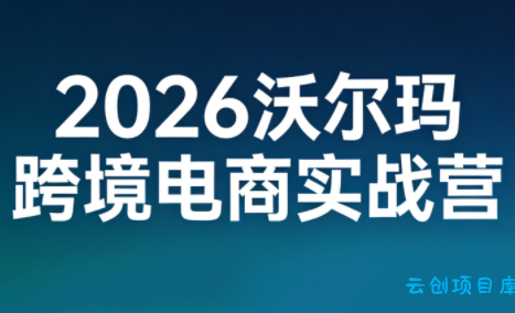 2026沃尔玛跨境电商实战营-云创项目库