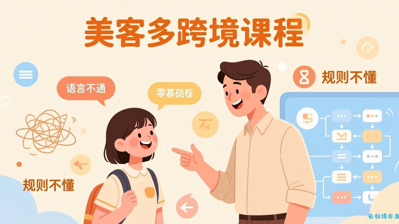 怕语言不通、怕不懂规则?零基础小白也能做的美客多跨境课,手把手带你美客多开店稳赚-云创项目库