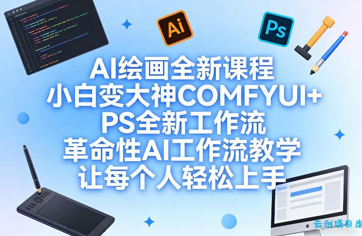 AI绘画全新课程,小白变大神COMFYUI+PS全新工作流,革命性AI工作流教学,让每个人轻松上手