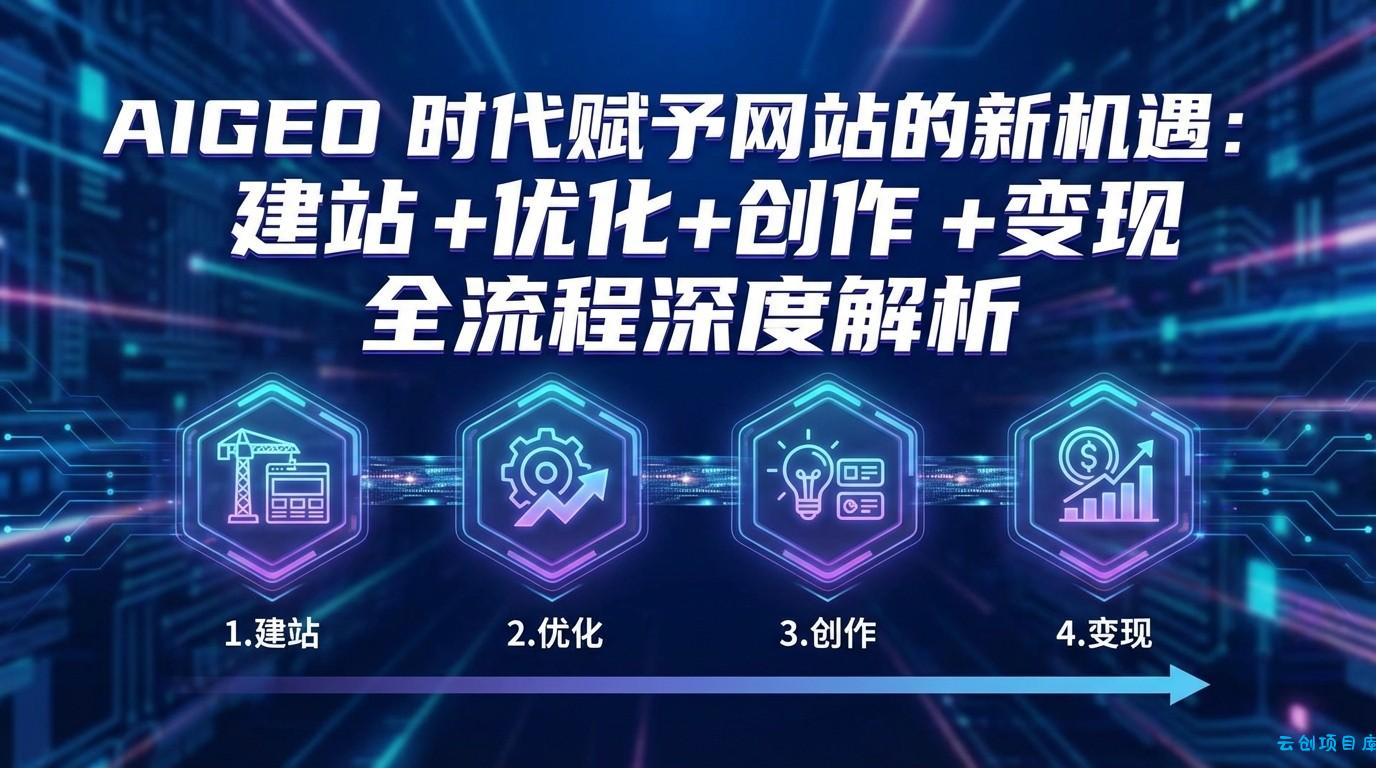 AIGEO+时代赋予网站的新机遇:建站+优化+创作+变现+全流程深度解析-云创项目库