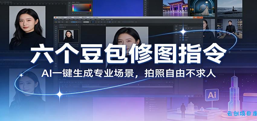 六个豆包修图指令:AI 一键生成专业场景,拍照自由不求人-云创项目库