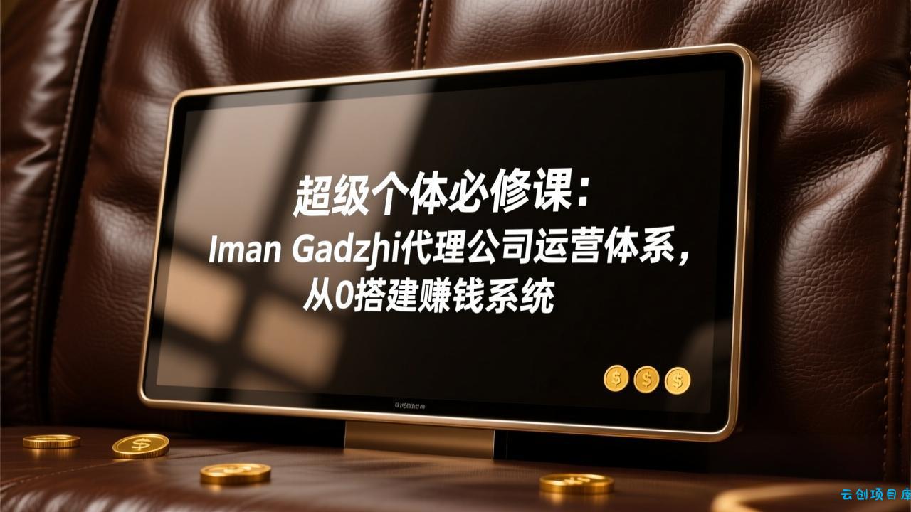 超级个体必修课:Iman Gadzhi代理公司运营体系,从0搭建赚钱系统-云创项目库