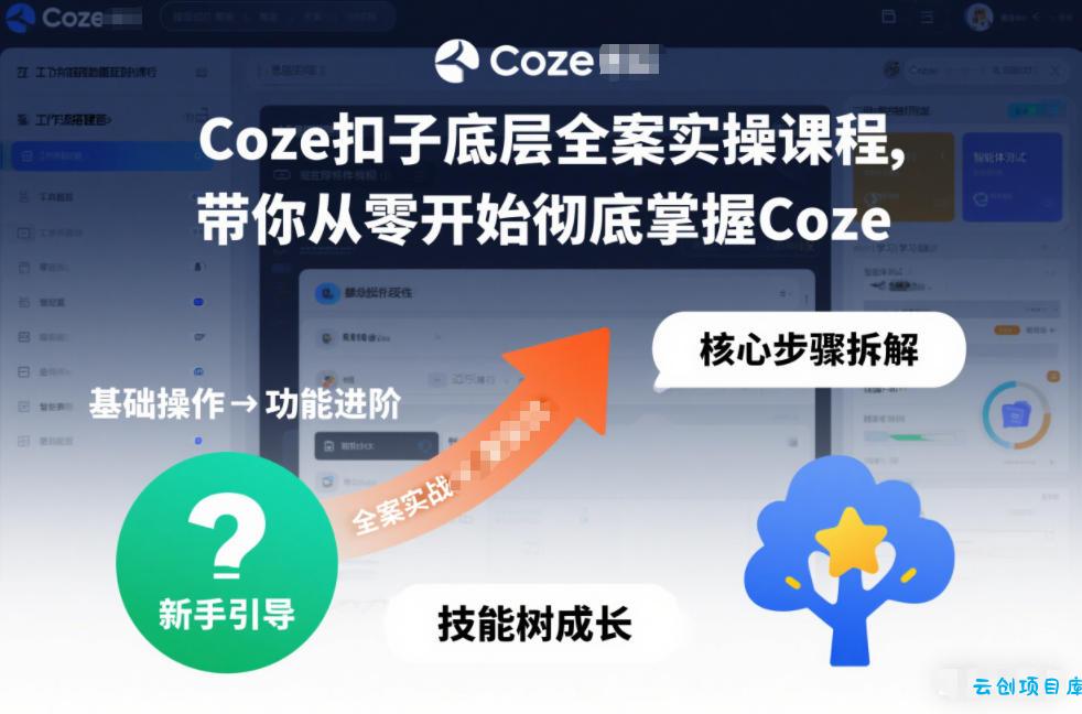 Coze扣子底层全案实操课程,带你从零开始彻底掌握Coze(更新3月)