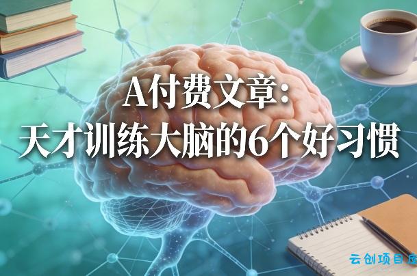 付费文章：天才训练大脑的6个好习惯-云创项目库