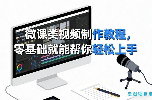 微课类视频制作教程，零基础就能帮你轻松上手-云创项目库