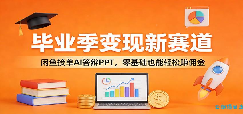 毕业季变现新赛道：闲鱼接单AI答辩PPT，零基础也能轻松赚佣金-云创项目库