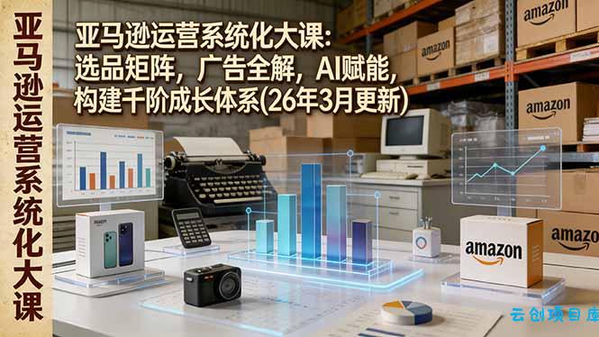 亚马逊运营系统化大课：选品矩阵，广告全解，AI赋能，构建千阶成长体系(26年3月更新-云创项目库