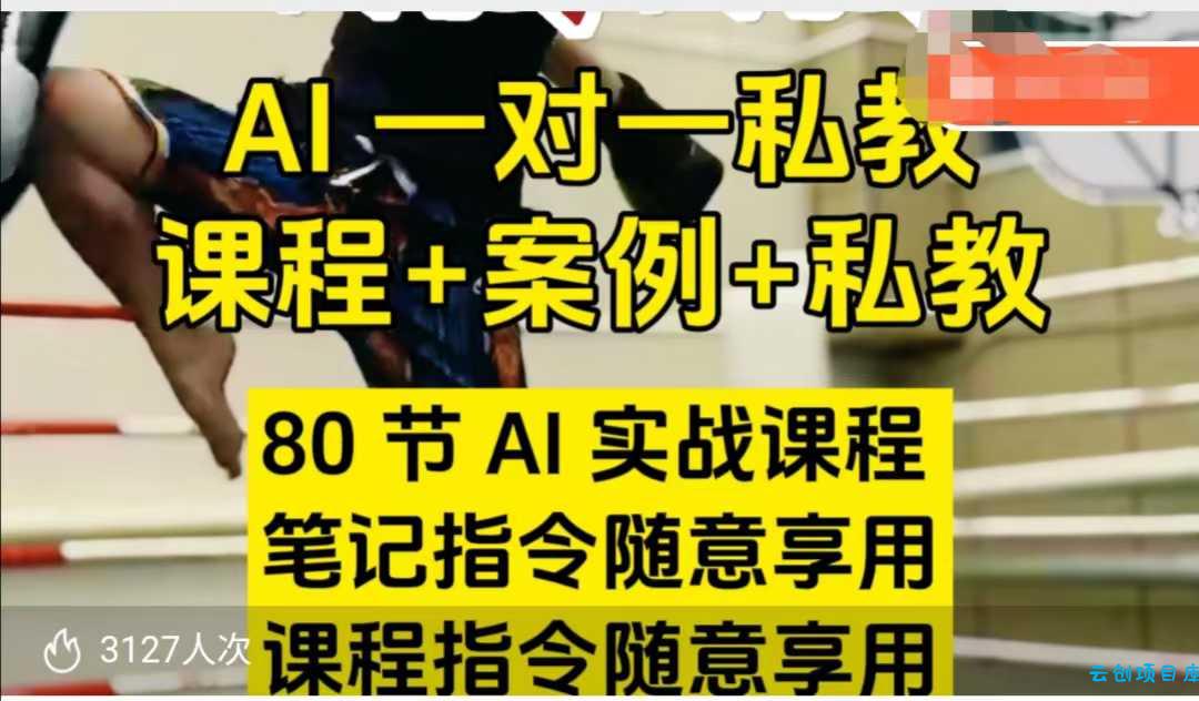 AI指令实战课,课程+案例,80节AI实战课程,笔记指令随意享用,课程指令随意享用(更新26年3月)-云创项目库