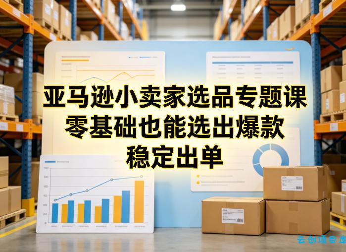 亚马逊小卖家选品专题课，零基础也能选出爆款，稳定出单-云创项目库