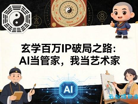 玄学百万IP破局之路：AI当管家，我当艺术家-云创项目库