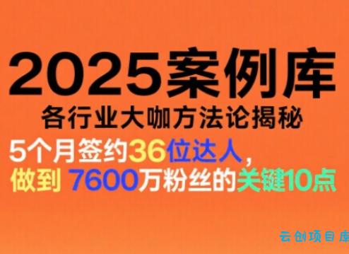 波波来了案例库，收录各行业大咖的方法论，各行业大咖方法论揭秘(更新2026年3月)-云创项目库