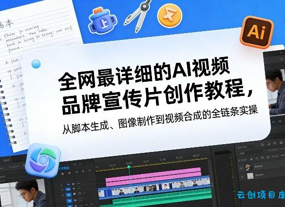 全网最详细的AI视频品牌宣传片创作教程，从脚本生成、图像制作到视频合成的全链条实操-云创项目库