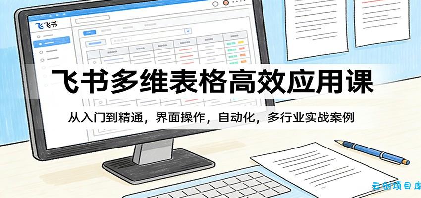 飞书多维表格高效应用课:从入门到精通,界面操作,自动化,多行业实战案例-云创项目库