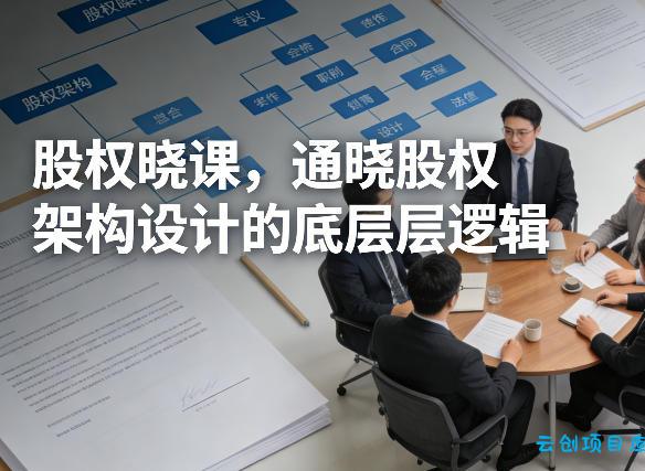 股权晓课，通晓股权架构设计的底层逻辑-云创项目库