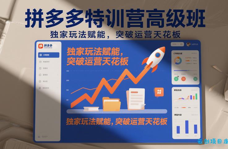 拼多多特训营高阶班，独家玩法赋能，突破运营天花板(更新26年3月19日)-云创项目库