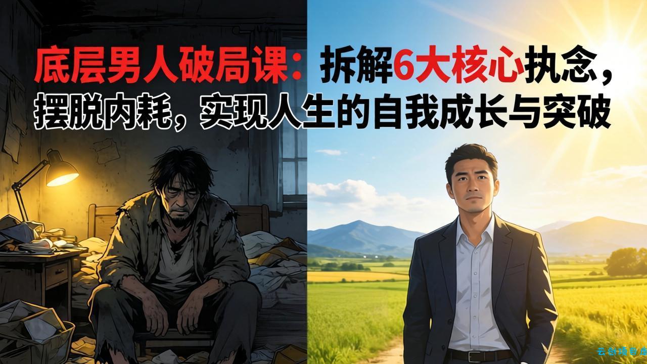 付费文章：底层男人破局课：拆解 6 大核心执念，摆脱内耗，实现人生的自我成长与突破-云创项目库