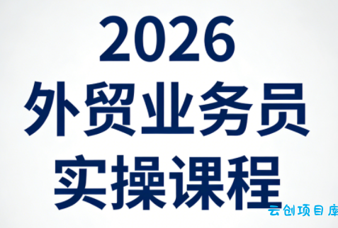 2026外贸业务员实操课程-云创项目库