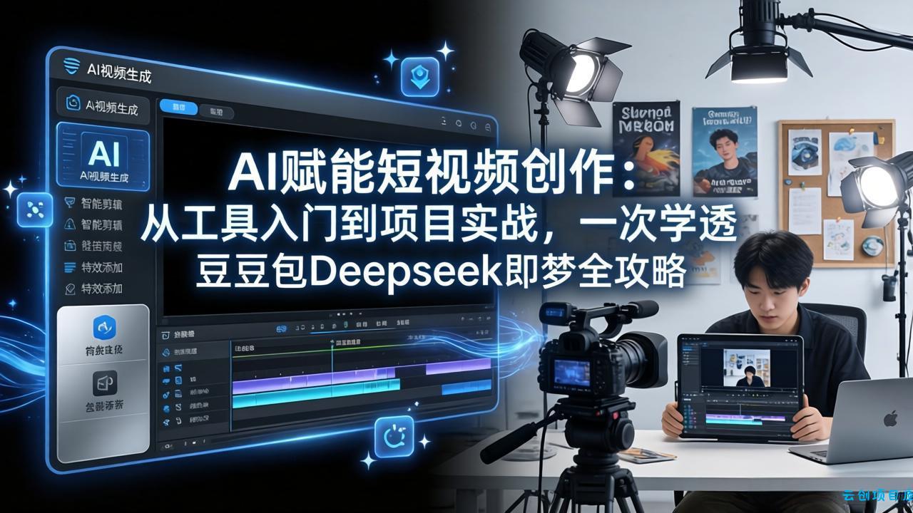 AI赋能短视频创作:从工具入门到项目实战,一次学透豆包Deepseek即梦全攻略-云创项目库