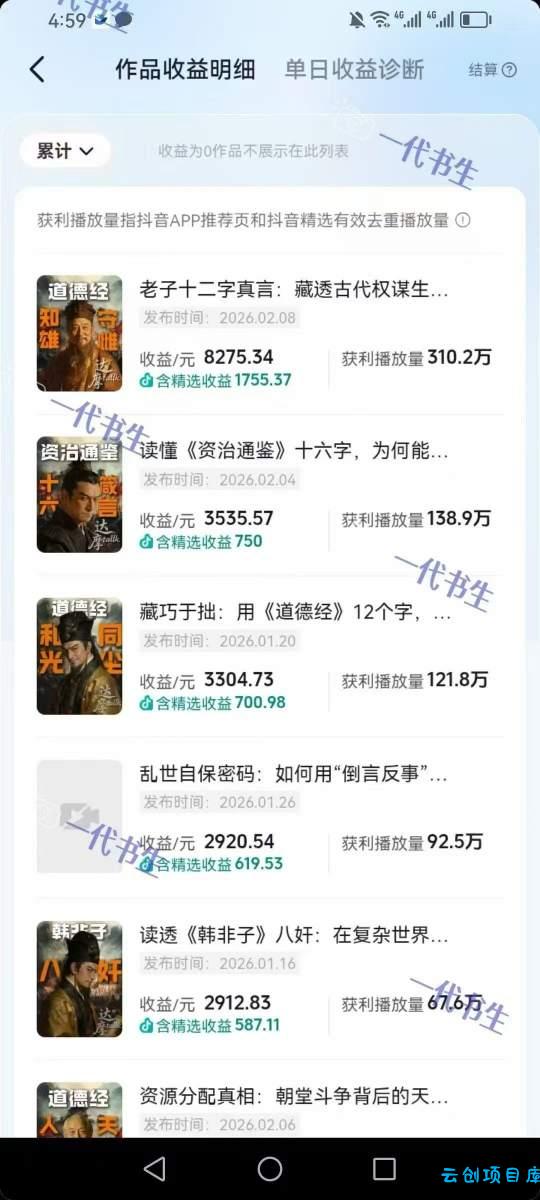 抖音300w粉丝博主的政史类科普视频教学，有大流量扶持，拿伙伴伙伴+精选独家双份收益