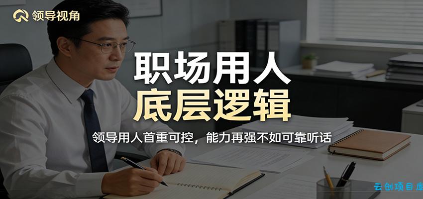 公众号付费文章：职场用人底层逻辑，领导用人首重可控，能力再强不如可靠听话-云创项目库