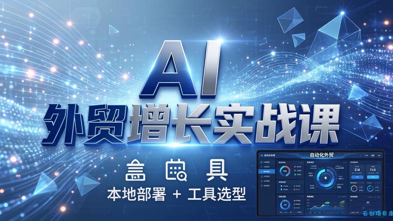 AI 外贸增长实战课:本地部署 + 工具选型,一站式搭建可落地自动化外贸系统-云创项目库