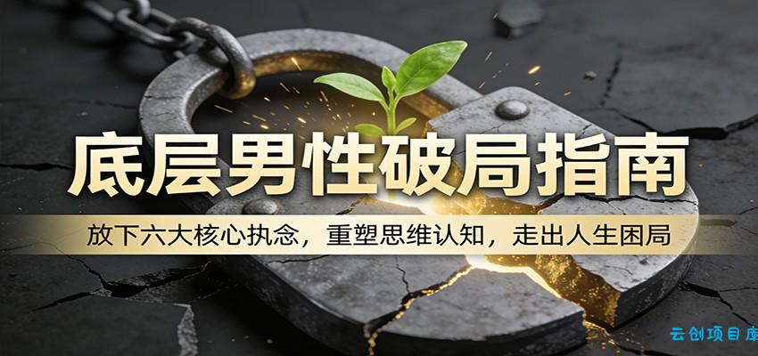 底层男性破局指南：放下六大核心执念，重塑思维认知，走出人生困局-云创项目库