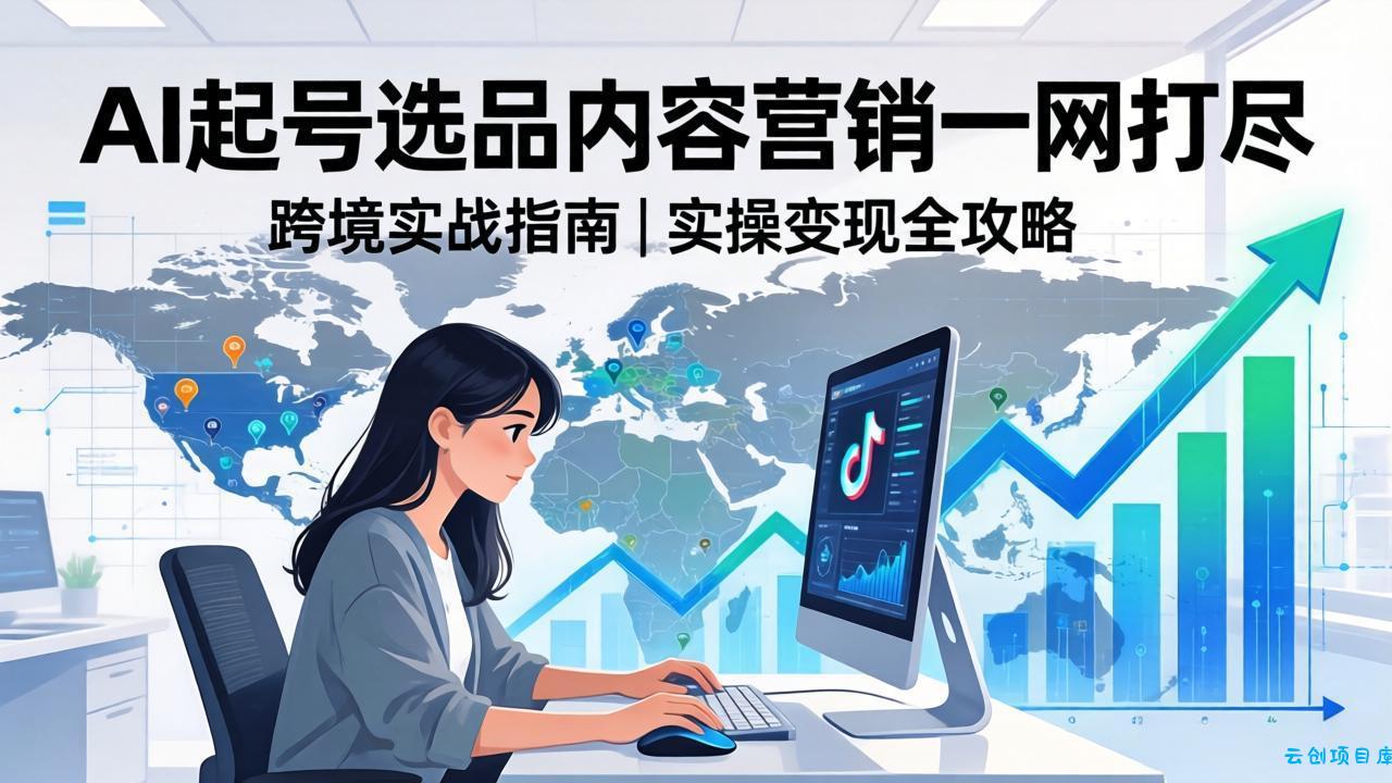 2026 TikTok 跨境AI实操：从零基础到变现全流程，AI起号选品内容营销一网打尽-云创项目库