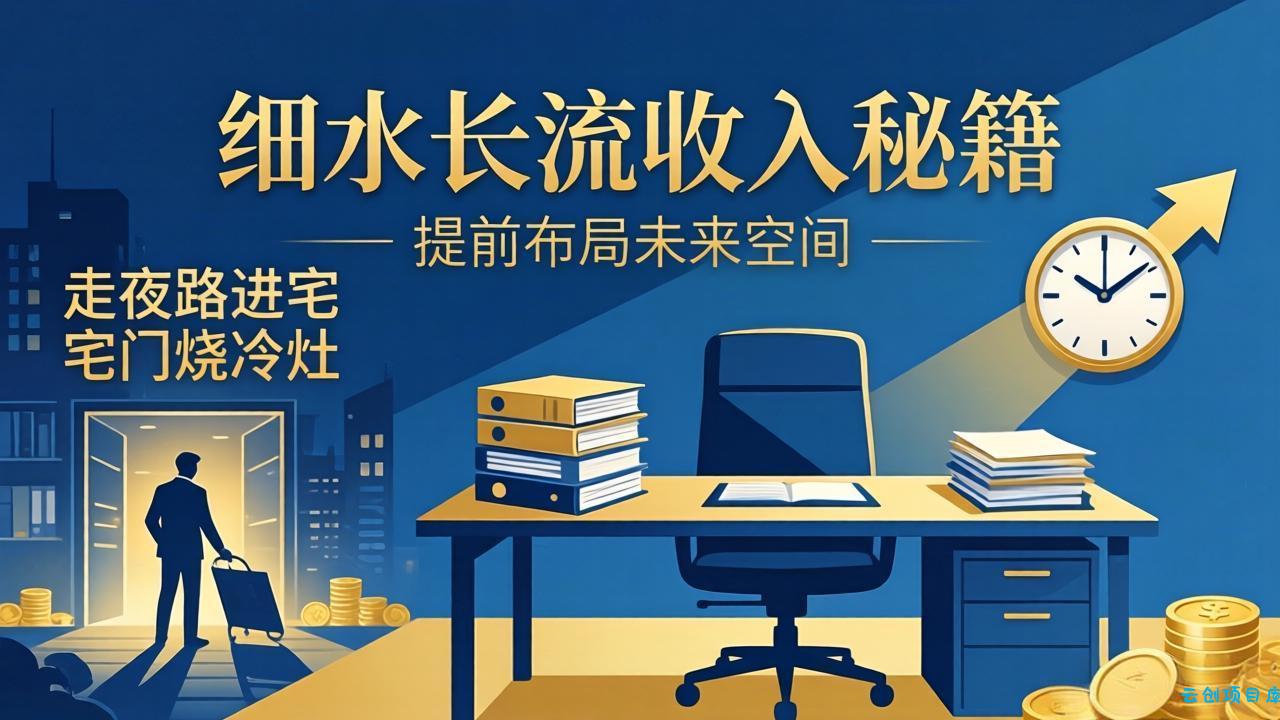 某付费文章：细水长流收入秘籍：走夜路进宅门烧冷灶，提前布局未来空间-云创项目库
