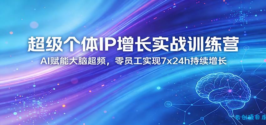 超级个体IP增长实战训练营：AI赋能大脑超频，零员工实现7x24h持续增长(更新)-云创项目库
