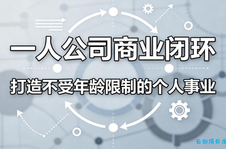 一人公司商业闭环，打造一份不受年龄限制的个人事业-云创项目库